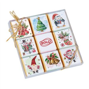 BOLCI.מארז שוקלד ריבועים קריסמס 144 ג 24\1