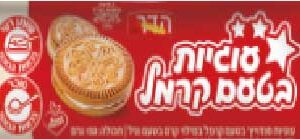הדר עוגיות סנדוויץ קרמל במילוי קרם וניל 150 ג 12\1