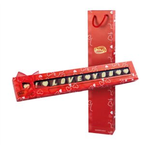 BOLCI. שוקלד סרגל לבבות LOVEYOU עם שקית 82 ג 24\1
