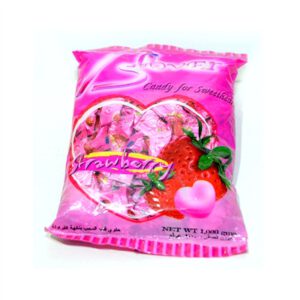 BALOON.סוכריות לב בטעם תות 1 ק"ג 12\1