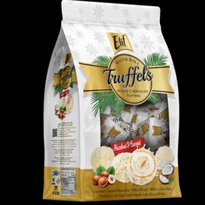 ELIF כדורי וופל שוקלד לבן קוקוס ואגוז שלם  250 גרם 8\1