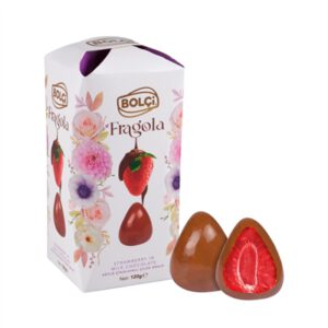 BOLCI.מארז שוקלד חלב ממולא תות שלם 120ג 12\1