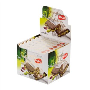 BOLCI.טבלה שוקלד חלב פיסטוק שלם 90גרם 6\12\1