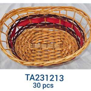 בולוס.סלסלה אובלית חומה אדומה 45*34*14 ס"מ 30\1