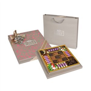 BOLCI בונב פרלינים מעוצבת אפור ורוד 485 גרם  6\1