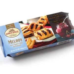 ASOLO.עוגיות בצק עלים במילוי ריבת דובדבן 100ג 16\1