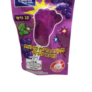 BOULOS.לקקן כף רגל וסוכריות קופצות בטעם ענבים 10 ג 40\12\1
