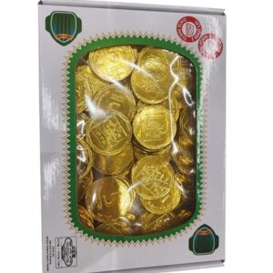 קופסה שוקלד מטבעות 5 שקל זהב בדץ פרווה 400גרם 12\1