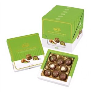 BOLCI.בונב פרלינים שוקלד דובאי פיסטוק 96 ג 6\2\1