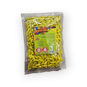 עדשים שוקולד צורת בננה צהובה בדץ פרווה 400 גרם 20\1