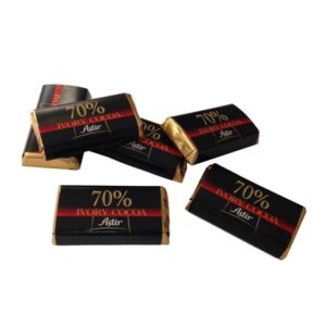 ASTIR.שוקלד מריר 70 % נפוילטאן 400 ג 12\1