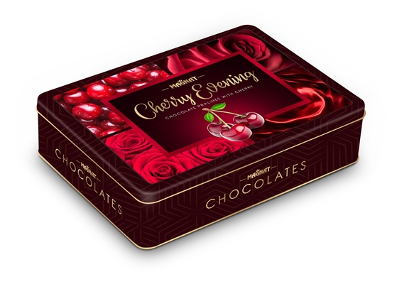 MAGNAT.בונב פח שוקלד חלב במילוי קרם דובדבן 246ג41