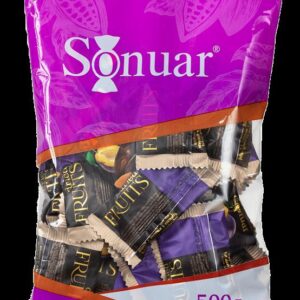 SONUARפרלין שזיף שקיד מצופה שוקלד500ג1/6