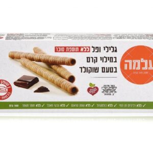 עלמה-רולים ופל שוקו ללא סוכר 100 גרם 12\1