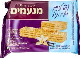 מנעמים ופל בד"ץ בטעם וניל 200 גרם 241