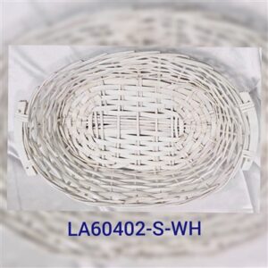 בולוס. סלסלה קש אובלית לבנה גודל 10*30*42  40\1