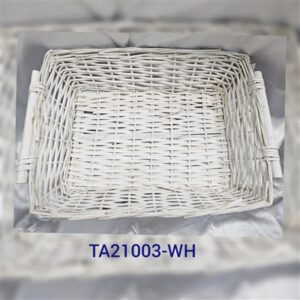 בולוס. סלסלה מלבנית לבנה  גודל 55 ס"מ 25\1