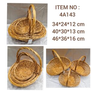 בולוס.סט שלשיות סלסלות עם ידית קשת 8\30