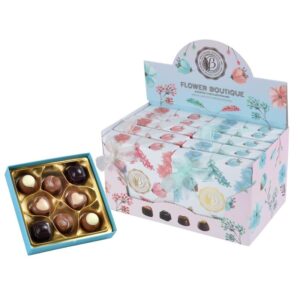 BOLCI.מארז שוקלד תכלת ורוד פרחוני 96 גרם 10\4\1