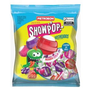 PIETROBON. סוכריות על מקל ממולאות טעם פירות בדץ 480 גרם  181