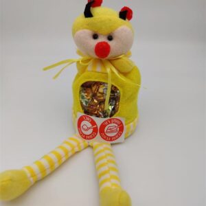 ASTIR.בובה דבורה במילוי שוקלד פרלין מעוצב 100 גרם 18\1