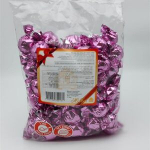 MELBON.שוקלד חלב ממולא תות ורוד מבריק 1ק"ג 6\1