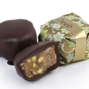 Bratcho.שוקלד מריר במילוי עיסת פיסטוק צבע פרחוני 1ק"ג 51