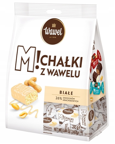 WAWEL. שקית שוקלד לבן שברי בוטנים 195 גרם 141