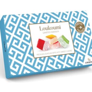 Cretamel05078.בונב רחת לוקום בטעם פירות עיצוב יווני 300ג 12\1