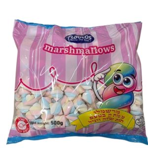 BOULOS.ממתק מרשמלו מסולסל צבעוני בטעם תות וניל 500ג 161