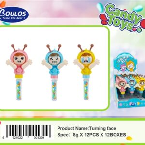 Candytoy.צעצוע ילדה פרצוף צבעוני עם סוכריות 8ג12\12\1