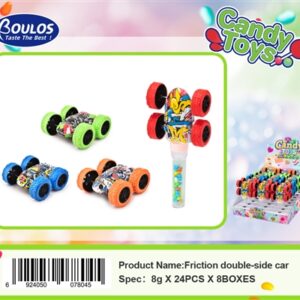 Candytoy.מכונית מירוץ צבעונית עם סוכריות 8ג 24\8\1