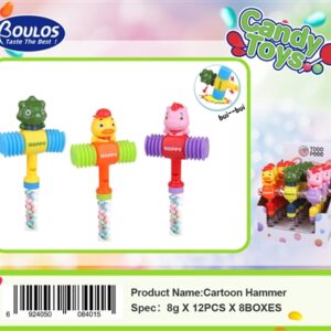 Candytoy.צעצוע חיות+צפצפה עם סוכריות 8ג12\8\1