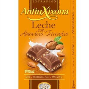 Antiuxiona.טבלת שוקלד חלב במילוי שקדים שלמים 100ג 301