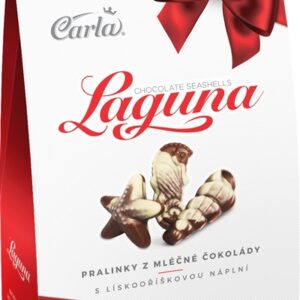 CARLA.בונב שוקלד חלב ו לבן בצורת צדפות 125ג 14\1