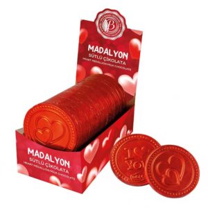 BOLCI. שוקלד חלב מידליה לבבות אדום 21 ג 36\3\1