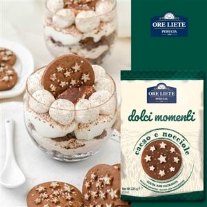 ORE LETE.בסקוויט איטלקי בטעם שוקלד ואגוזים שקית 225ג 12\1