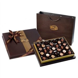 BOLCI.בונב מבחר שוקלד פרלינים בצבע חום 285ג 12\1