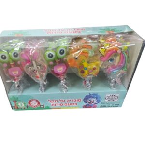 BOULOS סוכריות על מקל בעצוב חיות 15 גרם 30201