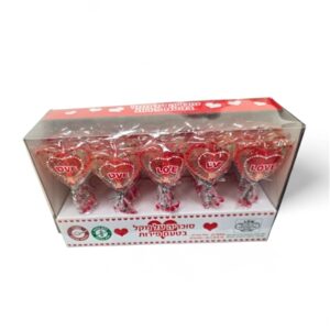 BOULOS סוכריות על מקל בצורת לב 15גרם בד"ץ  30201