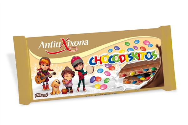 Antiuxiona.טבלה שוקלד במילוי נוגט ו עדשים 125ג 301