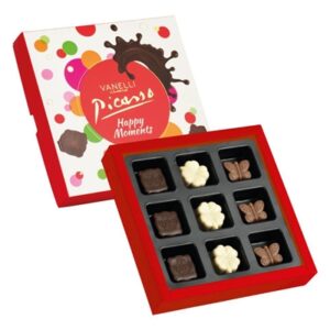 VANELLI.מארז מבחר שוקלד פרלינים 110ג בצבע אדום 121