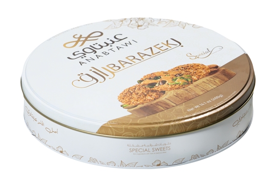 Anabtawi.בונב פח עגולה במילוי בראזק שומשום 400ג121