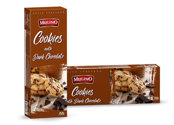 MULINO.עוגיות שוקוצ'יפס שוקלד מריר 150ג 241