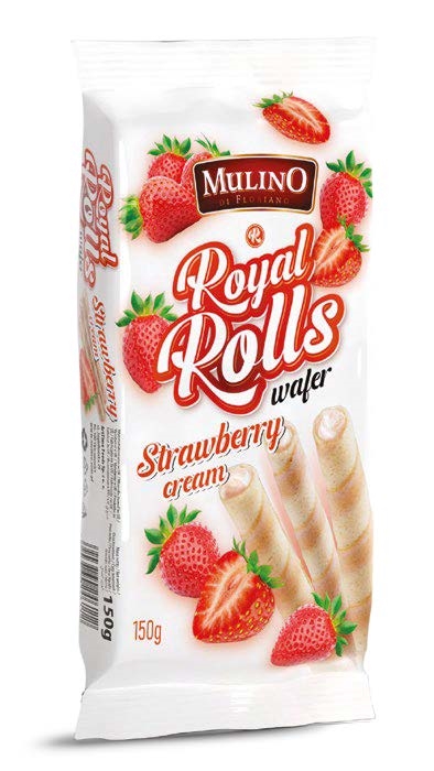 MULINO.גלילית וופל במילוי קרם בטעם תות 150ג 161