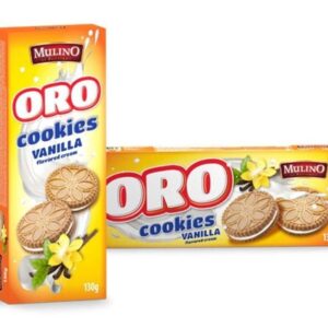 MULINO.עוגיות סנדוויץ קרם וניל דאפל 130ג 1/30