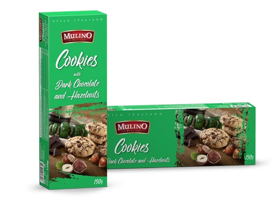 MULINO.עוגיות שוקוצ'יפס אגוזים 150ג 241