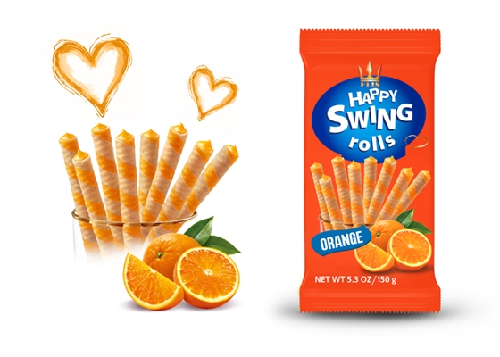 FLIS.גלילית וופל במילוי קרם תפוז 150 גרם 1661