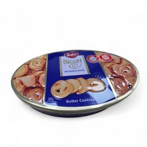 goodin.מארז אובלי פח כחול עם עוגיות בטעם חמאה 300ג 121