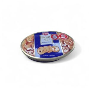 goodin.מארז אובלי פח כחול עם עוגיות בטעם חמאה 100ג 241